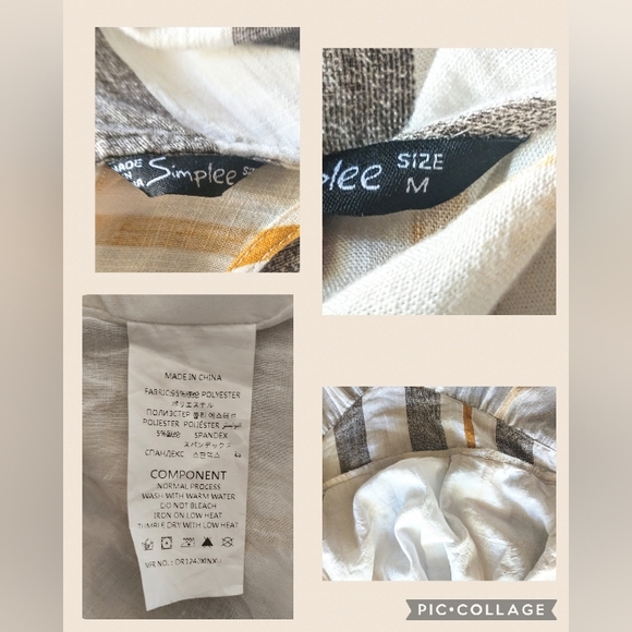 Simplee - Wrap Pom-pom Striped Dress - Super Cute! M - Picture 12 of 12